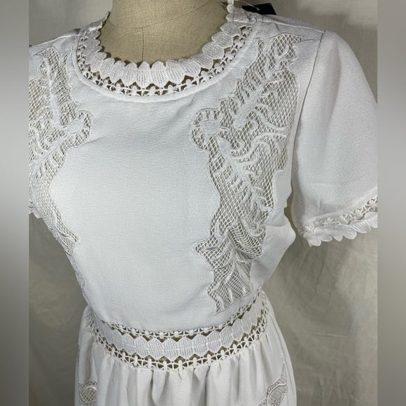 NWT Pixie Market Ark & Co sienna white lace dress M - Picture 6 of 16